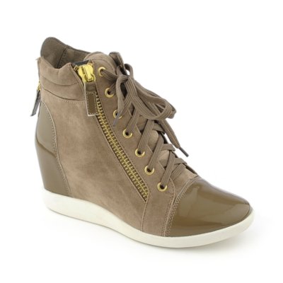 Glaze Micha-1 taupe casual shoe sneaker wedge