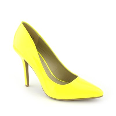 Anne Michelle Momentum-06N yellow high heel pump dress shoe