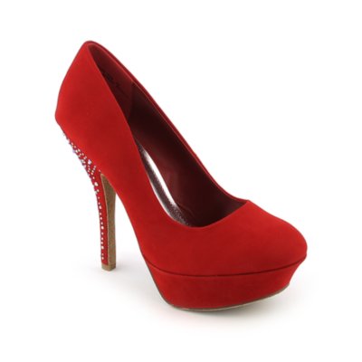 Bamboo Dash-09N red platform high heel dress shoe