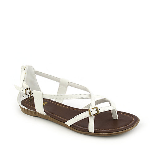 Shiekh Hazie-Ah white flat strappy thong sandals