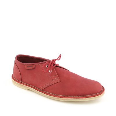 Clarks Jink mens red suede ankle boot