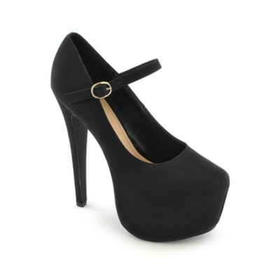 Glaze Nelly-4 black platform high heel dress shoe