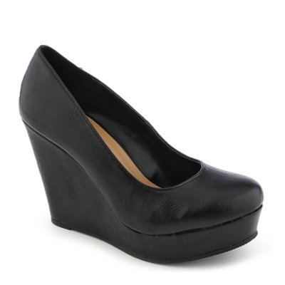 Shiekh Beer-S black platform wedge pump