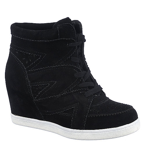 Wild Diva Sparkle-14 Women's Black Casual Wedge Sneaker | Shiekh Shoes