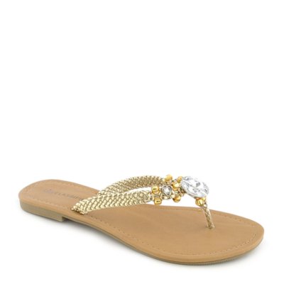 city classified gold sandals