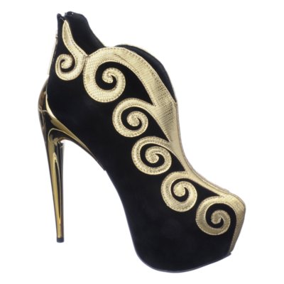 Privileged Baroque platform high heel ankle boot