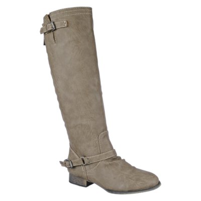Breckelle's Outlaw-11 womens beige knee high riding boot | Shiekh Shoes