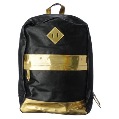 Nila Anthony Black & Gold Backpack | Shiekh Shoes