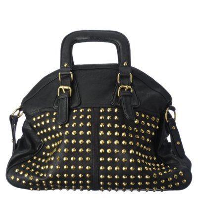 Shiekh black PU studded handbag