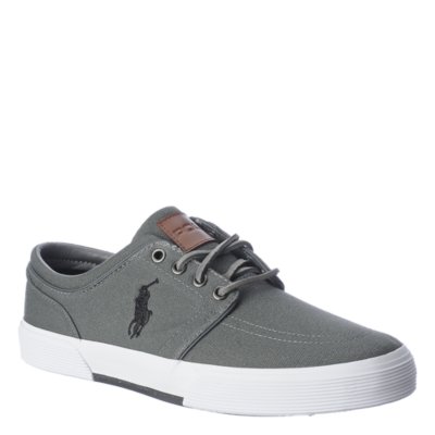 Polo Ralph Lauren Mens Faxon Low grey casual sneaker | Shiekh Shoes