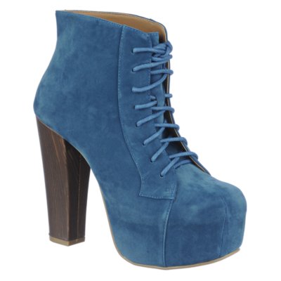 blue platform ankle boots