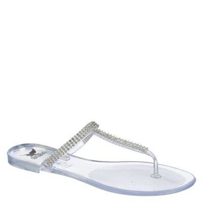 Shiekh Womens Tilda-S clear jeweled jelly flip flop sandal | Shiekh Shoes
