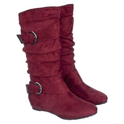 Shiekh Candies-15D Women's Red Mid-Calf Boots | Shiekh Shoes