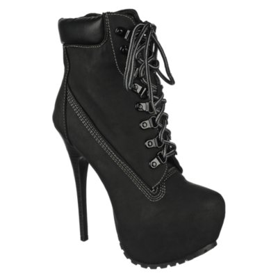 Women's Black High Heel Ankle Boot Blazer-11 | Shiekh Shoes