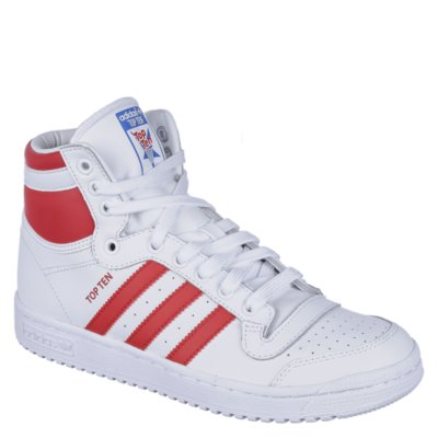 Adidas Top Ten HI J Youth White/Red Shoe | Shiekh Shoes