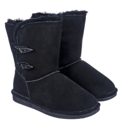 Bearpaw Abigail Women Black Flat Fur Boots | Shiekh Shoes