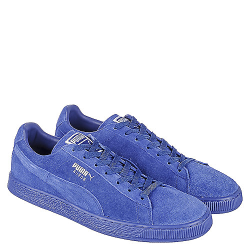 Puma Mens Suede Classic+ Blue Casual Lace-Up Shoe | Shiekh Shoes