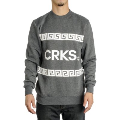 Crooks & Castles Dignified Crewneck Men's Grey Sweater | Shiekh Shoes