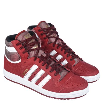 adidas Top Ten Hi Men's Red Casual Lace Up Sneaker | Shiekh Shoes