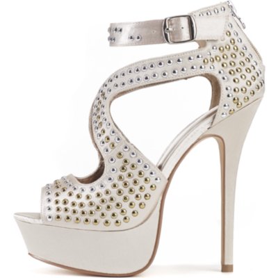 Jenni Rivera Jacklyn-127 Women's Champagne High Heel Platform Dress ...