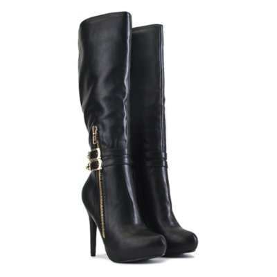 Women's Knee-High Leather Boot Fable-S Black | Shiekh Shoes
