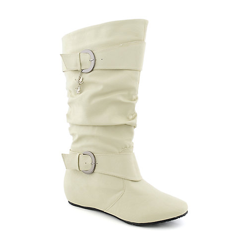 Shiekh Candies-15D Women's Pearl Smooth Mid-Calf Boot | Shiekh Shoes
