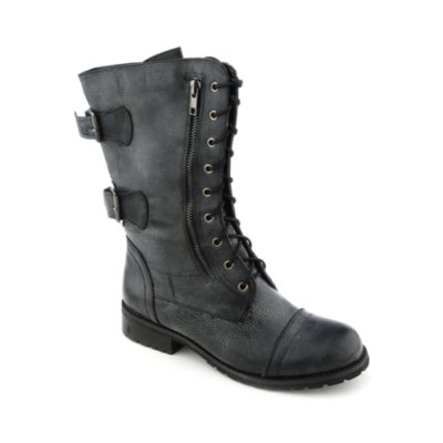 Nature Breeze Lug-12 Women's Black Combat Boots | Shiekh Shoes