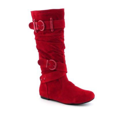 Shiekh Sally4S Women's Red MidCalf Boots Shiekh Shoes