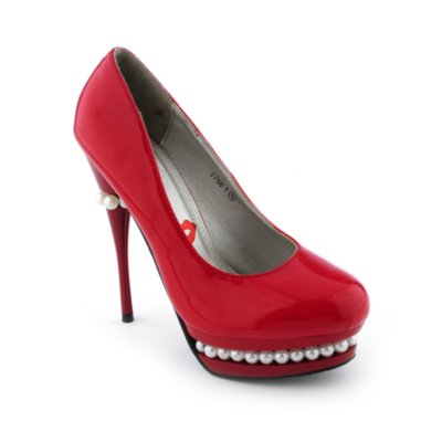 Red Kiss Pearl-AO Womens dress high heel platform pump