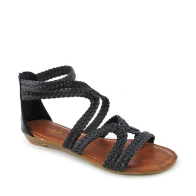 Bamboo Beginning-01 womens flat strappy gladiator sandal