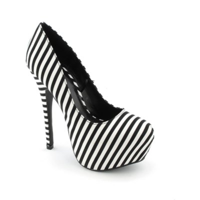 Shiekh Womens 018 Black/White Stiletto Heel | Shiekh Shoes