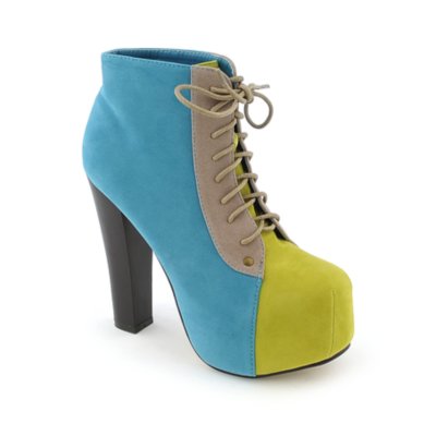 Glaze Victoria-11 Women's Turquoise Ankle Platform Boot | Shiekh Shoes