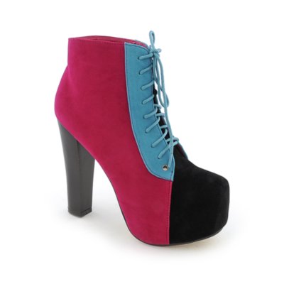 Glaze Victoria-11 Women's Fuchsia Ankle Platform Boot | Shiekh Shoes