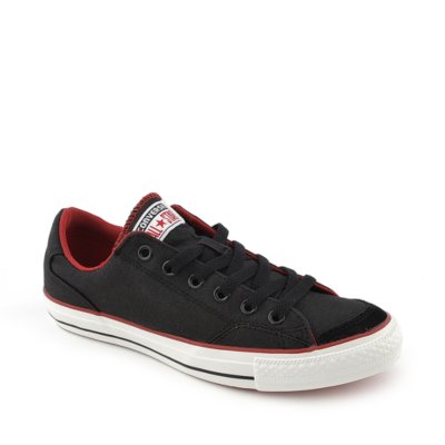 Converse Chuck Taylor LS OX mens black and red athletic lifestyle sneaker