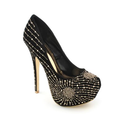 Shiekh Womens 082 black platform high heel dress shoe | Shiekh Shoes