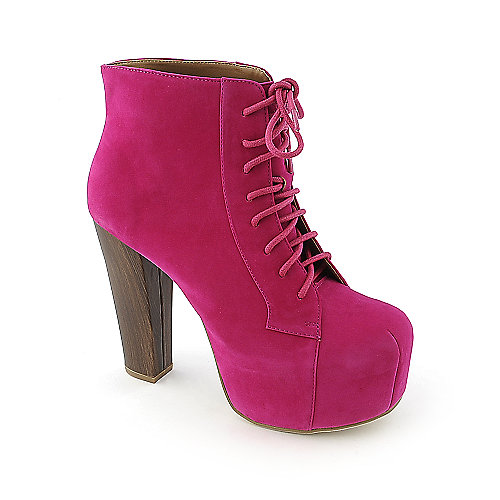 Women's Fuchsia High Heel Platform Ankle Bootie Silla | Shiekh Shoes