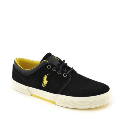 Polo Ralph Lauren Faxon Low II black suede casual lace up sneaker