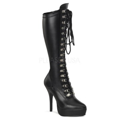 Pleaser Indulge-2024 womens high heel platform knee-high boot