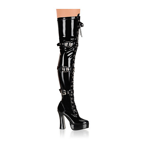 Pleaser Electra-3028 womens platform high heel thigh-high boot