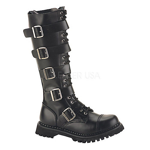 Demonia Riot-20 mens knee-high lace-up casual boot