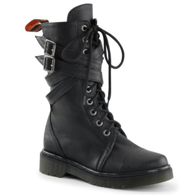 Buy Demonia Womens Rage-307 low heel mid calf combat boot