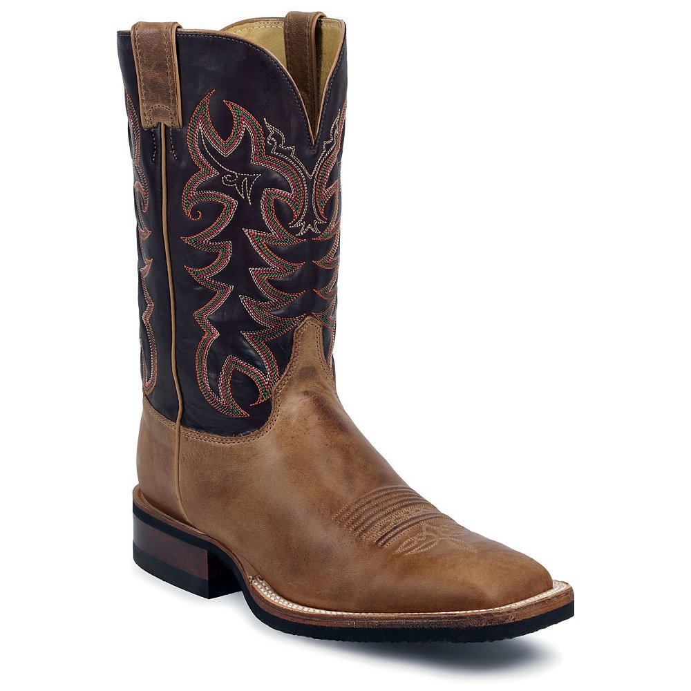 Justin Men’s Justin Aqha America Tan Cowhide Western Boots | Dazzlepulse