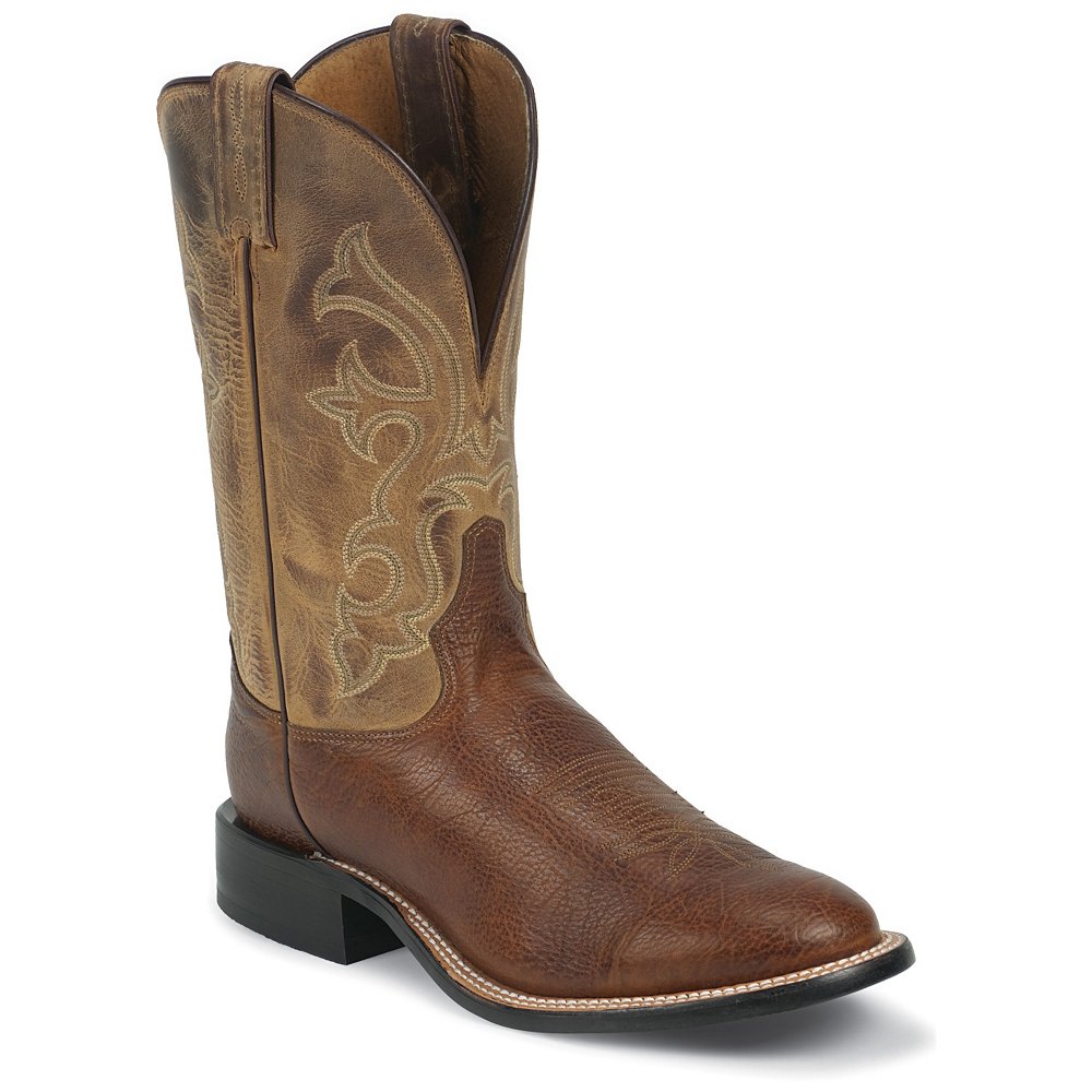 Tony Lama Men’s Cognac Conquistador Shoulder Western Boots | Bubblespace