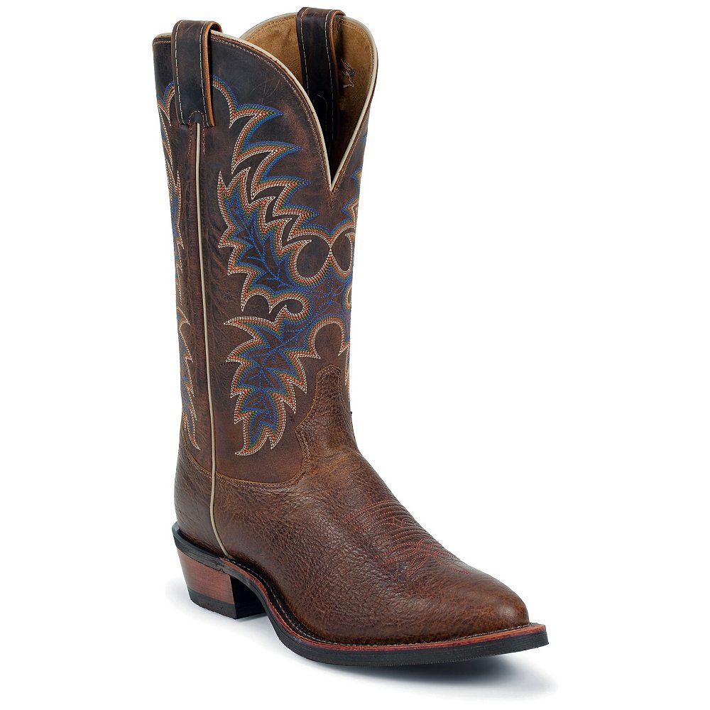Tony Lama Men’s Cognac Conquistador Shoulder Americana Cowboy Boots ...