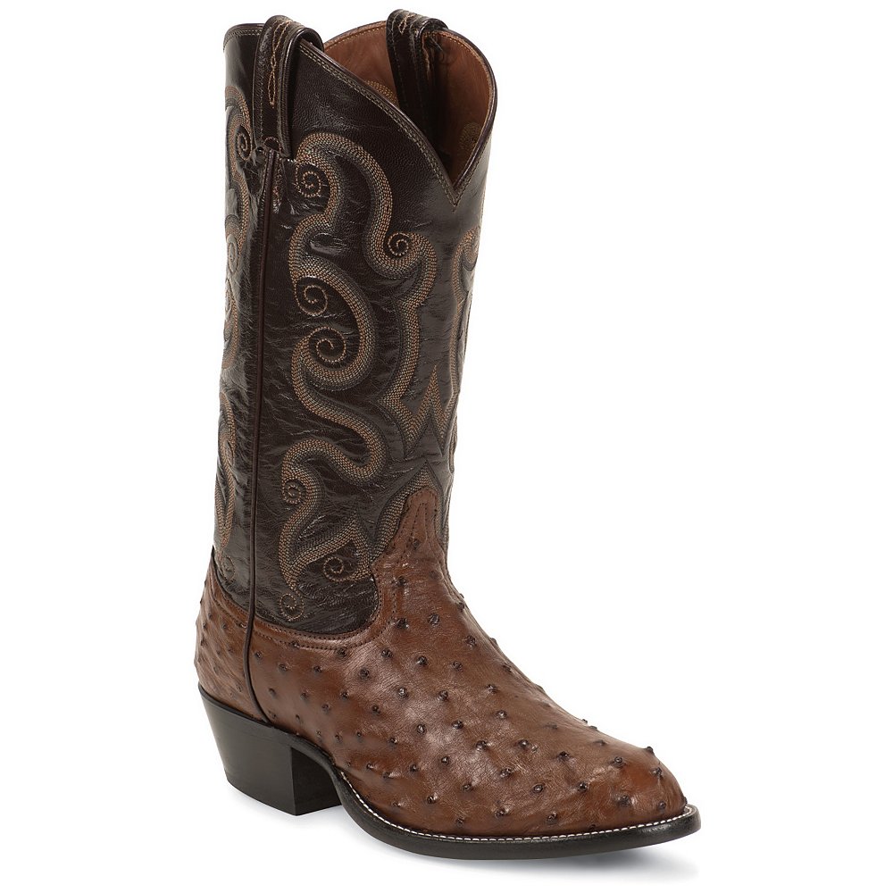 Tony Lama Men’s Coffee Ostrich Exotic Western Boots | Blogclub