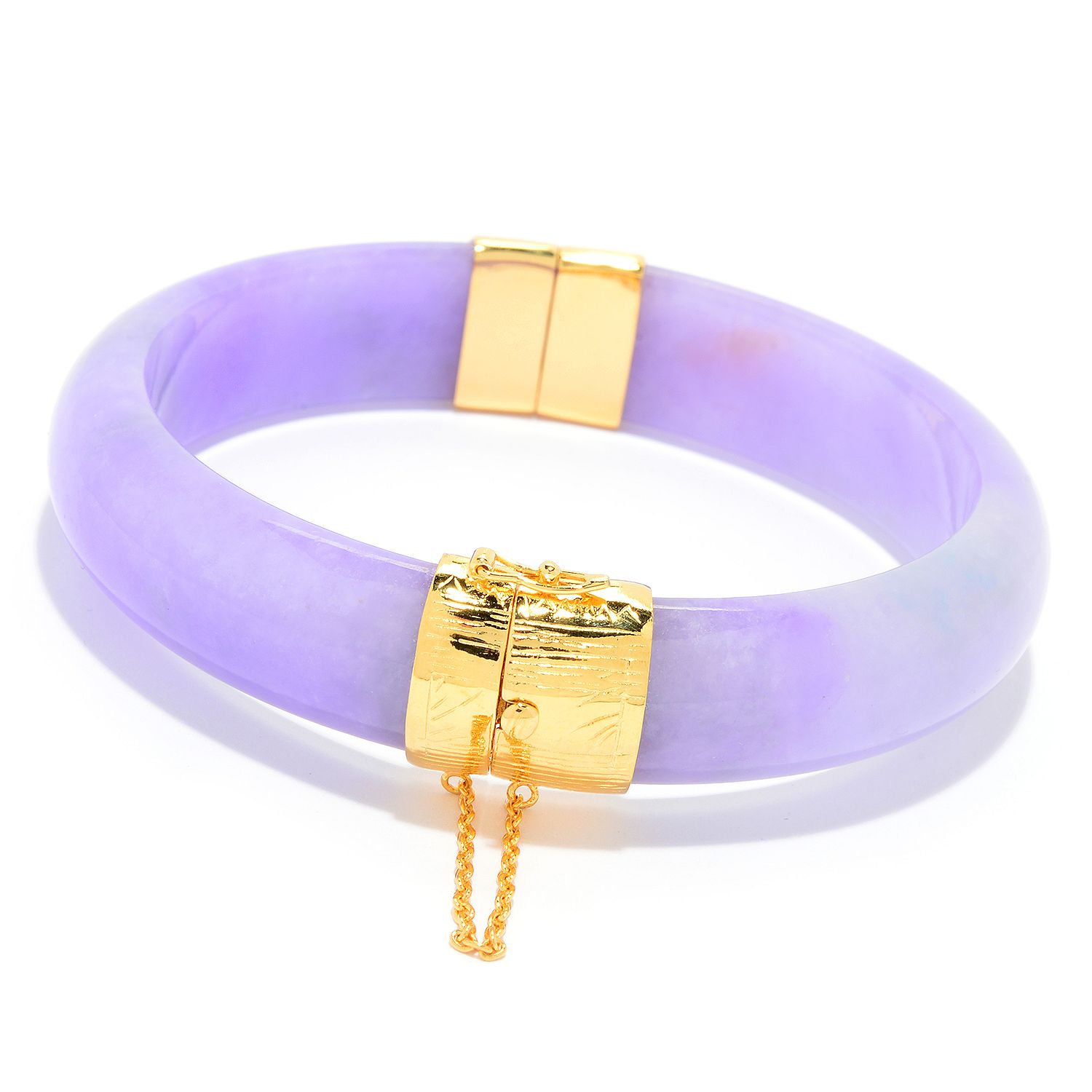 (shophq) Kwan Collections 14k Gold Embraced™ Choice Of Gemstone Bangle 