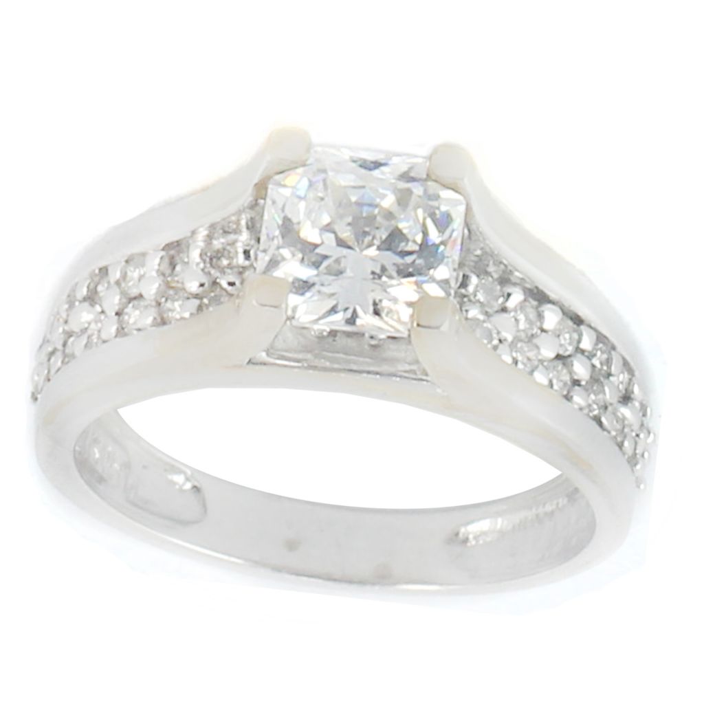 Valitutti Star Cut 14k White Gold 0 82 Dew Pave Band Solitaire