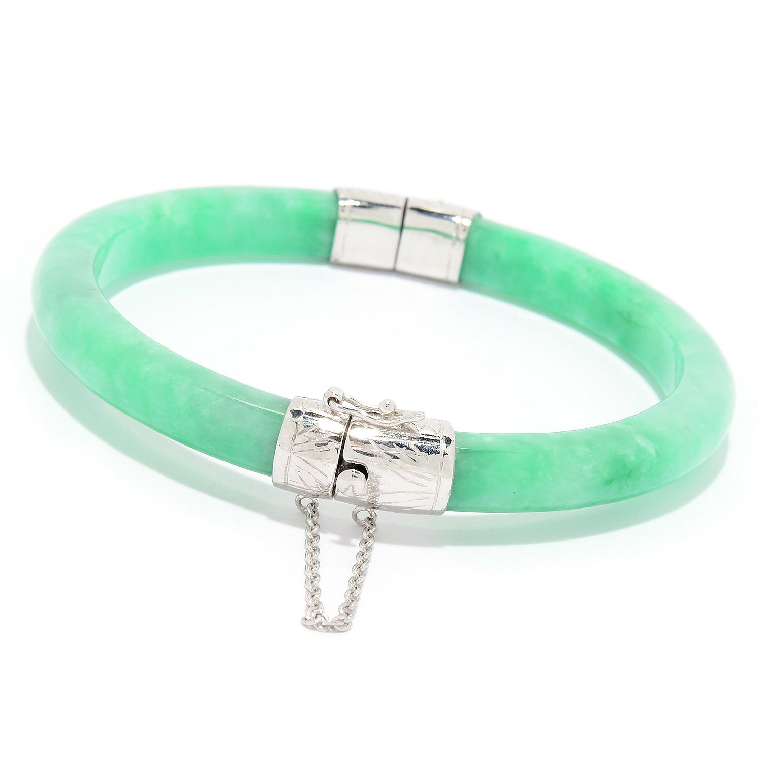 (ShopHQ) Kwan Collections Sterling Silver Choice of Color Jade Stack ...