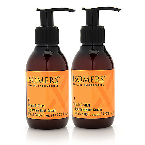 306-929- ISOMERS Skincare Vitamin C-STEM Brightening Neck Cream Duo 4 oz Each