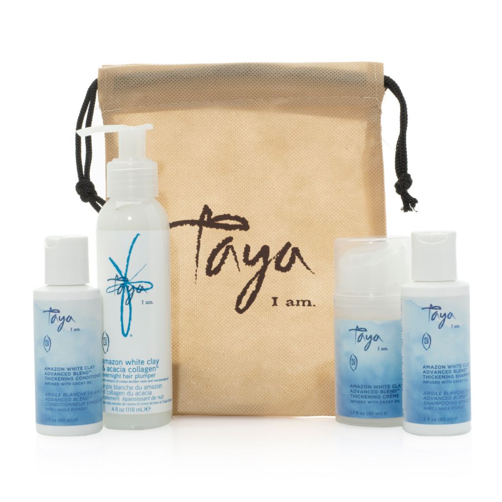 Taya 4 Piece Amazon White Clay Haircare Discovery Collection W